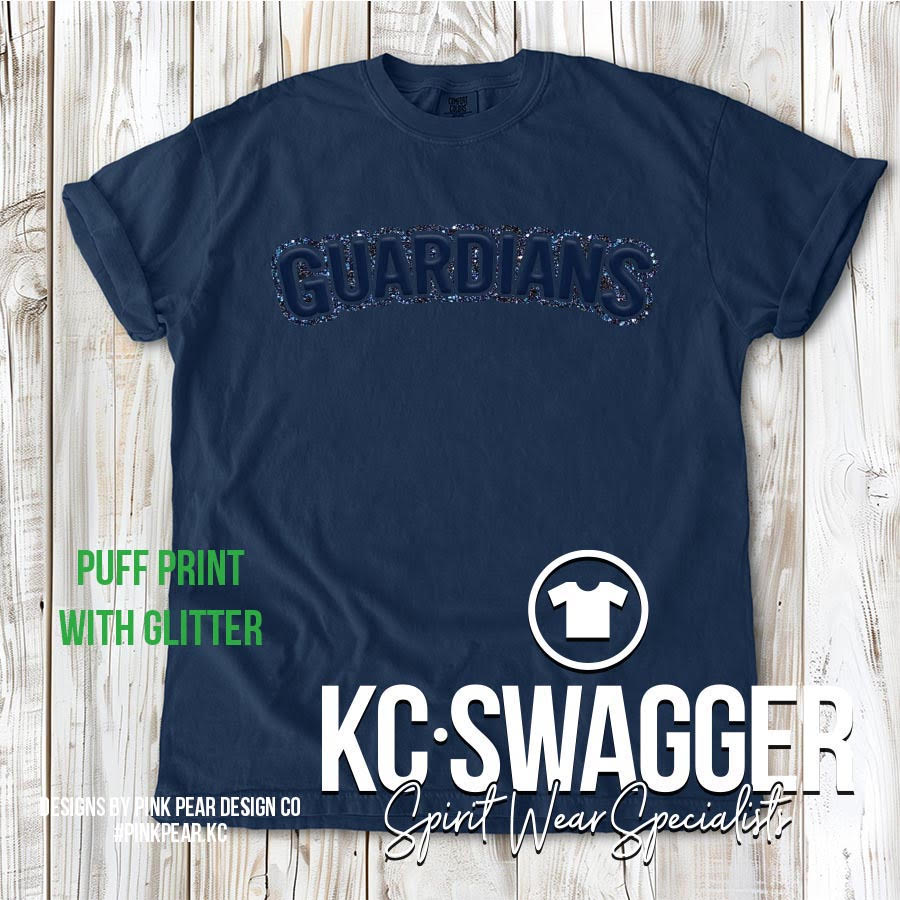 KC Swagger Comfort Colors Crewneck & Tee Puff w/Glitter