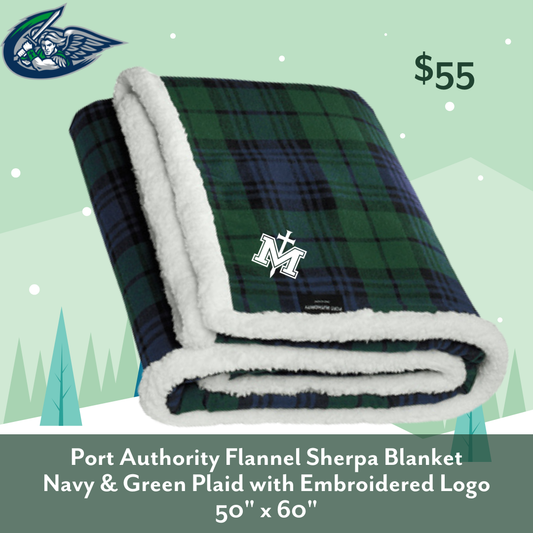 Plaid Flannel Sherpa Blanket