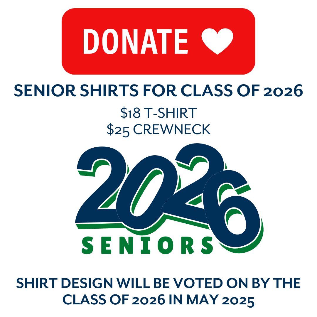 DONATE: Senior 2026 T-Shirt or Crewneck