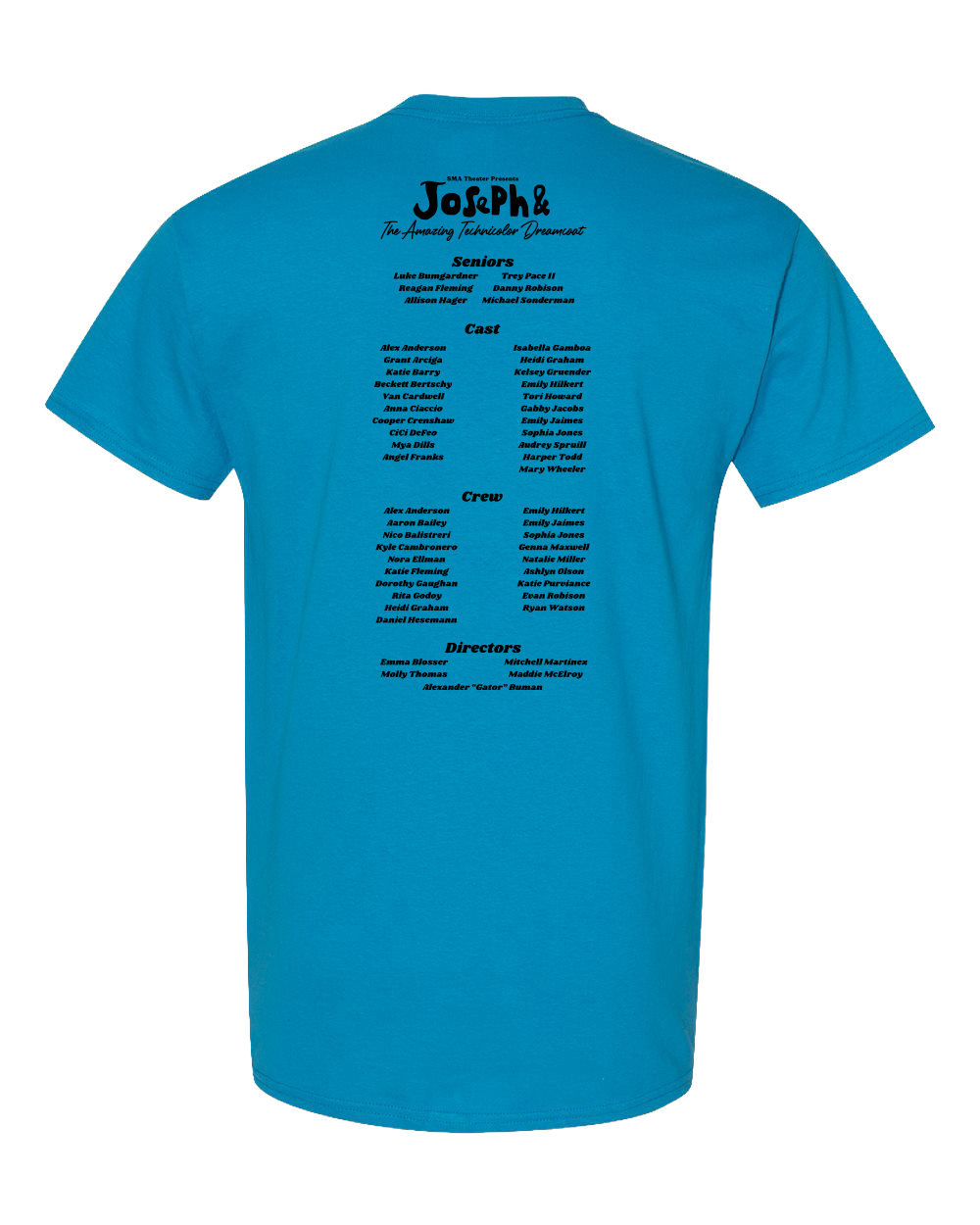Theater Shirts for Joseph the Amazing Technicolor Dreamcoat