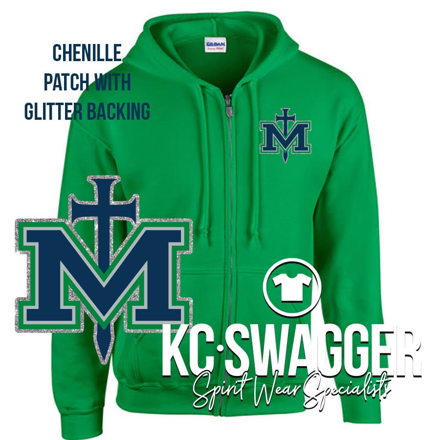 KC Swagger Full Zip Chenille Patch Hoodie