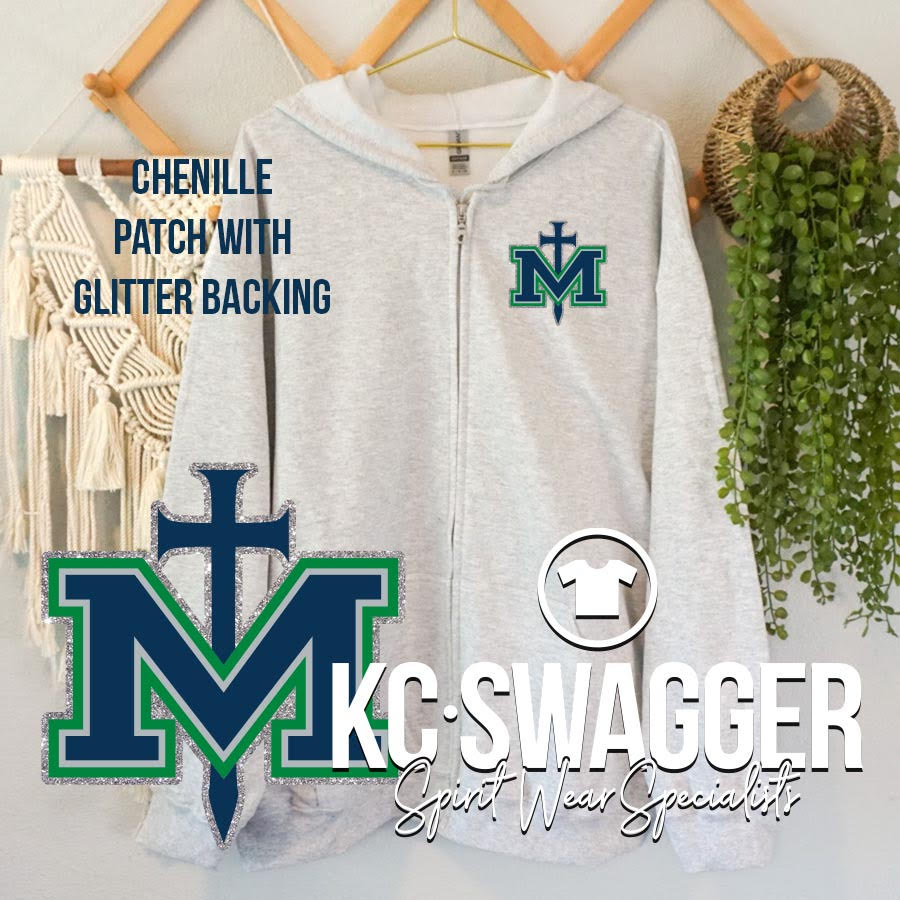 KC Swagger Full Zip Chenille Patch Hoodie