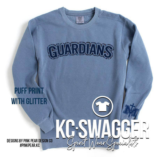 KC Swagger Comfort Colors Crewneck & Tee Puff w/Glitter